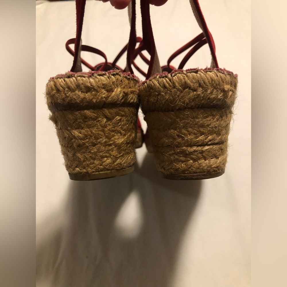 Toni Pons Origins,Tremp red suede espadrille wedge,sling back,look brand new, 10 - Picture 6 of 10